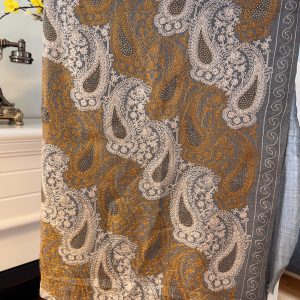 Handcrafted Niche by SWAL pashmina shawl in soft beige with subtle Kashmiri embroidery, complementing Eid dresses Pakistani.